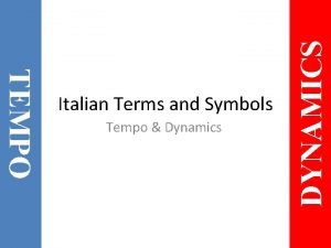 Tempo italian terms