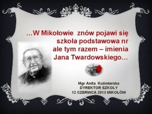 W Mikoowie znw pojawi si szkoa podstawowa nr