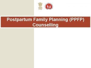 Counselling on family planning