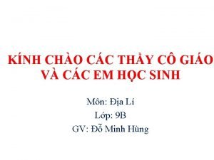 KNH CHO CC THY C GIO V CC