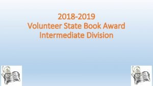 2018 2019 Volunteer State Book Award Intermediate Division