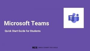 Microsoft teams quick start guide