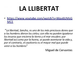 LA LLIBERTAT https www youtube comwatch vWpy 6