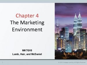 Chapter 4 The Marketing Environment MKTG 10 Lamb