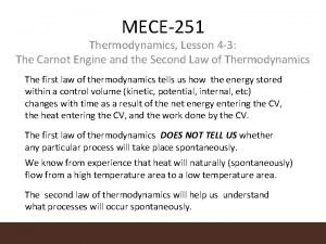 MECE251 Thermodynamics Lesson 4 3 The Carnot Engine