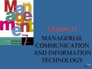 How technology affects managerial communication