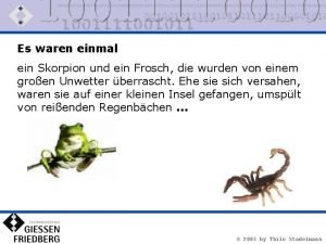 Geschichte frosch skorpion