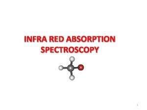 INFRA RED ABSORPTION SPECTROSCOPY 1 2 Energy Levels