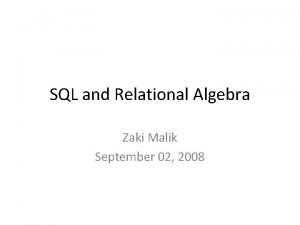 Sql relational algebra