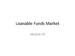 Lonable funds market