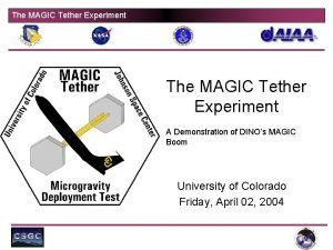 The MAGIC Tether Experiment A Demonstration of DINOs