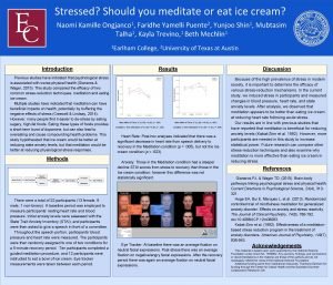 Stressed Should you meditate or eat ice cream