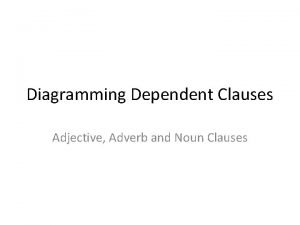 Diagramming noun clauses