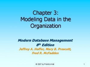 Modeling data in the organization