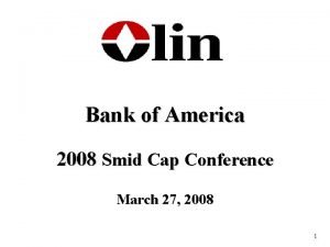 Bank of America 2008 Smid Cap Conference March