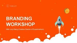 Branding workshop activities