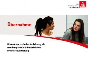 bernahme nach der Ausbildung als Handlungsfeld der betrieblichen