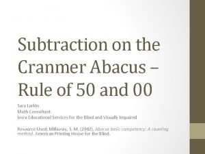 Cranmer abacus