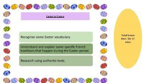 French easter vocabulary