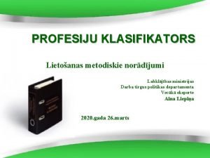 Profesiju klasifikators