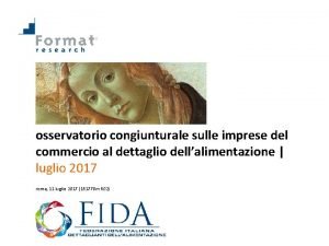 osservatorio congiunturale sulle imprese del commercio al dettaglio