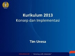 Kurikulum 2013 Konsep dan Implementasi Tim Unesa Kurikulum