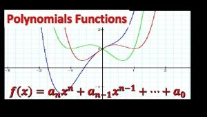 Polynomials Functions Polynomial Expressions A polynomial is an