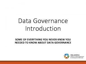 Data governance office