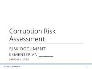 Corruption risk register