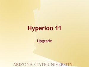 Hyperion migration from version 9 to 11