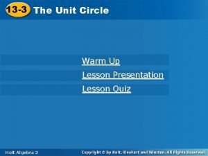 13 3 the unit circle