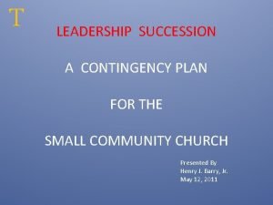 Succession planning for church leaders