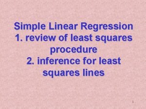 Linear regression review