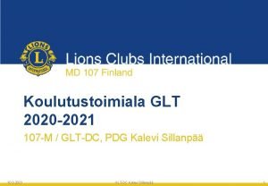 Koulutustoimiala GLT 2020 2021 107 M GLTDC PDG