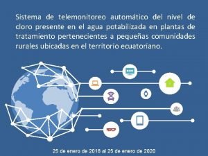 Sistema de telemonitoreo automtico del nivel de cloro