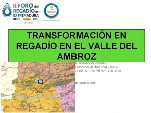 TRANSFORMACIN EN REGADO EN EL VALLE DEL AMBROZ