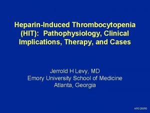 Symptoms of heparin induced thrombocytopenia