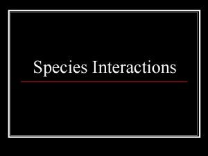 5 major types of species interactions