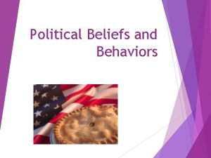 Political Beliefs and Behaviors Public Opinion The publics