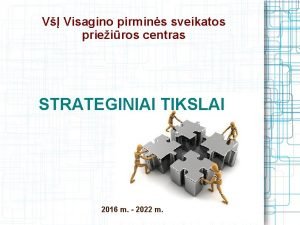 V Visagino pirmins sveikatos prieiros centras STRATEGINIAI TIKSLAI