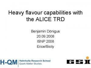 Heavy flavour capabilities with the ALICE TRD Benjamin