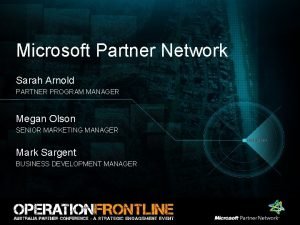 Microsoft partner program manager