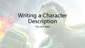 Character description ideas