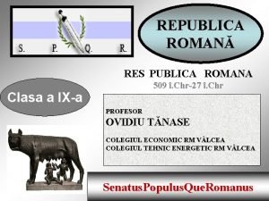 Republica romana 509 a 27 a.c