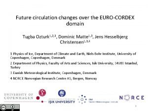 Future circulation changes over the EUROCORDEX domain Tugba