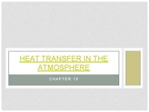 Heat transfer on earth