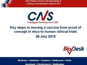 Early Phase Clinical Trial Specialists Leading AustralianNew Zealand