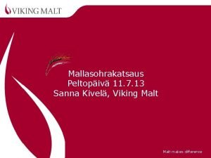 Mallasohrakatsaus Peltopiv 11 7 13 Sanna Kivel Viking