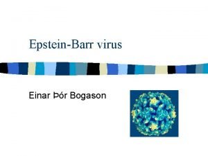 EpsteinBarr virus Einar r Bogason Virology n Herpesvrus