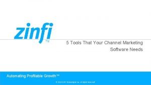 Channel marketing software